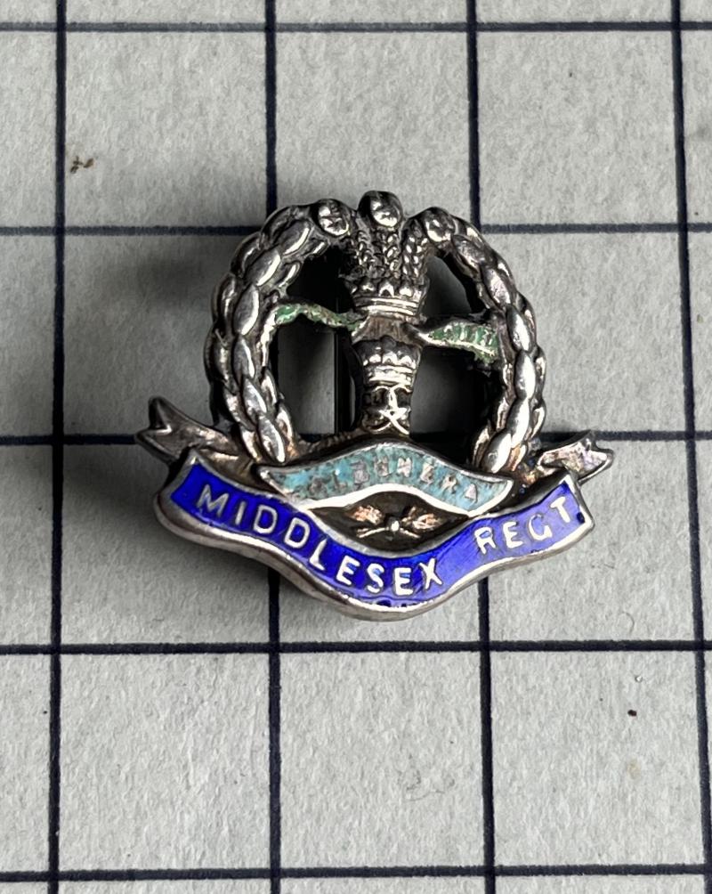 Middlesex Regiment Silver Sweetheart Brooch Badge
