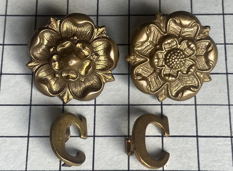 Coldstream Guards Shoulder Title Badges Tudor Rose & 'C'