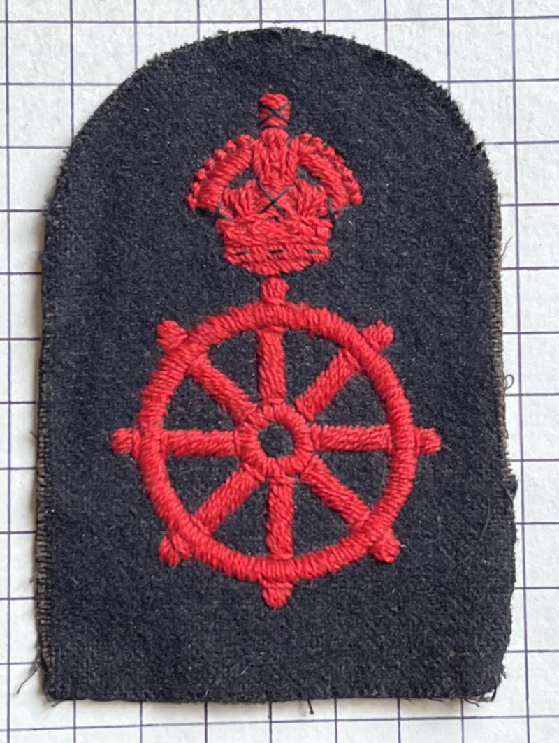c1949-51 Royal Navy (RN) Quartermaster (QM) Trade Branch Specialist Badge Arm Patch