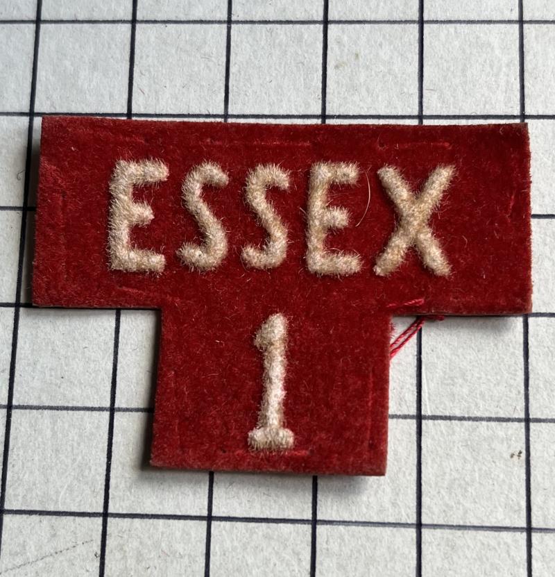c1952-57 Essex Regiment Number 1, 2nd Phase Home Guard (HG) Shoulder Title Badge