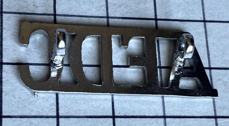 c1964-70 Air Force Department Constabulary (AFDC) Chrome Police Shoulder Title Badge