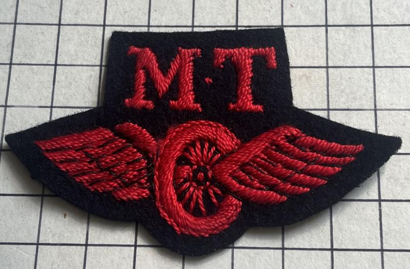 cWW2 Royal Marines (RM) Motor Transport (MT) Cloth Trad Patch Badge