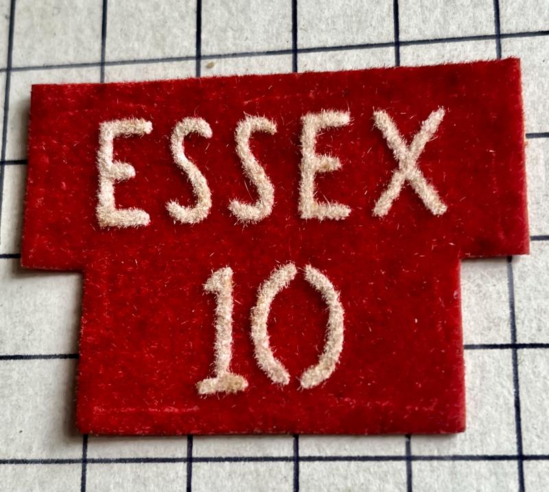 c1952-57 Essex Regiment Number 10, 2nd Phase Home Guard (HG) Shoulder Title Badge