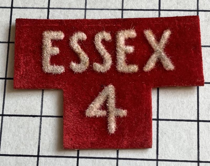 c1952-57 Essex Regiment Number 4, 2nd Phase Home Guard (HG) Shoulder Title Badge