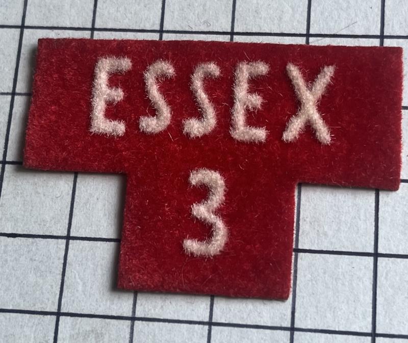 c1952-57 Essex Regiment Number 3, 2nd Phase Home Guard (HG) Shoulder Title Badge
