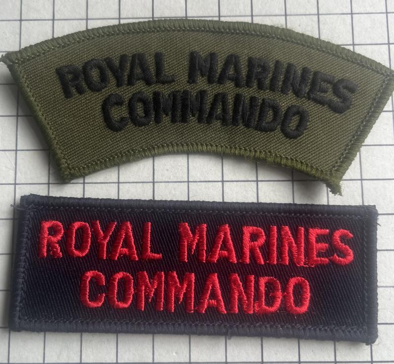 Royal Marines (RM) Commando Cloth Shoulder Title Badges