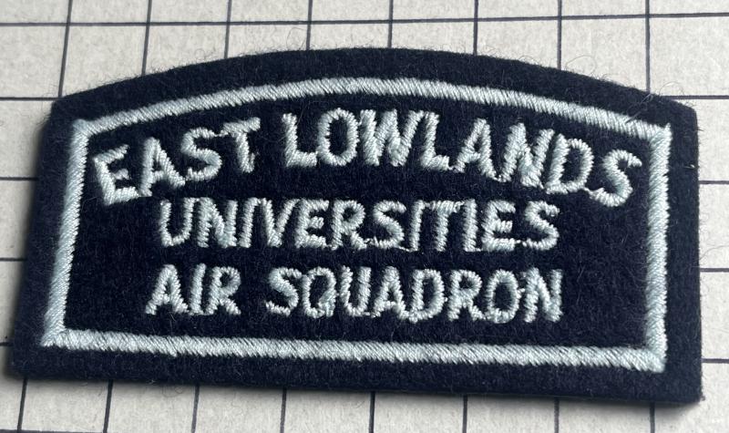 1969 - 2003 East Lowlands University Air Squadron Cloth Patch Badge RAF