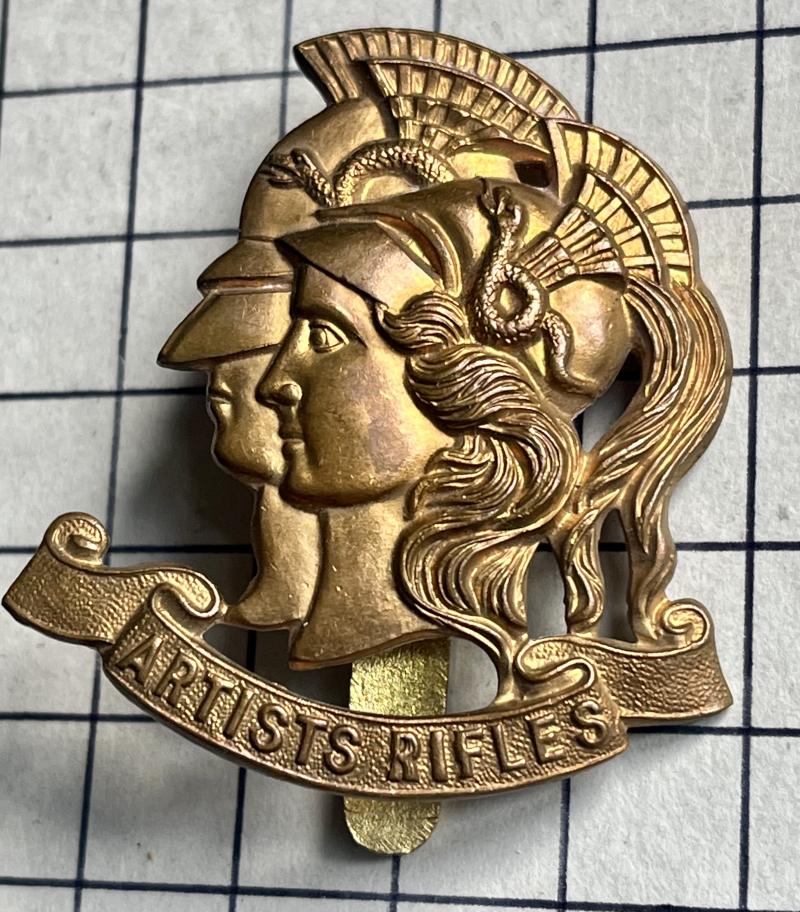 cWW1 28th County of London Regiment Artists Rifles Cap Badge