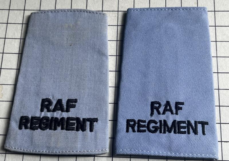 Royal Air Force (RAF) Regiment Shirt Order Rank Slide Slip-On Shoulder Title Badges