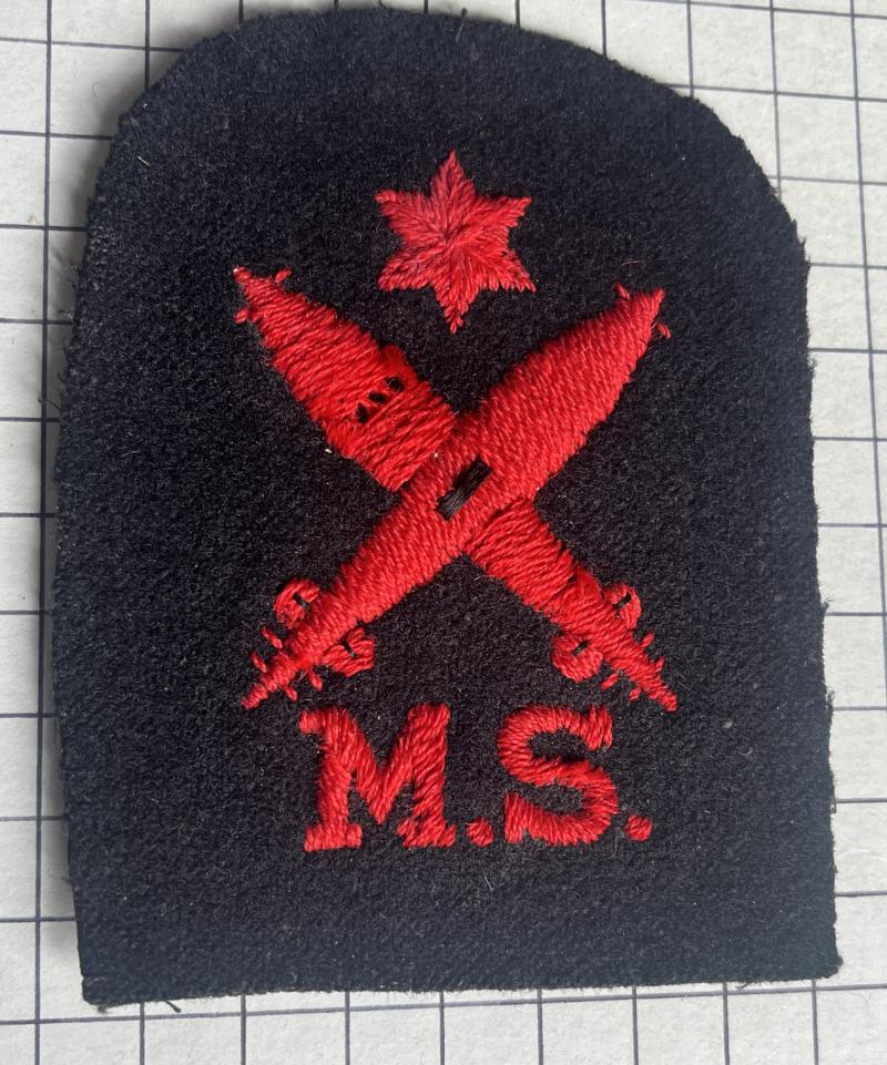 c1940s Leading Torpedo (LTO) Man Minesweeper Branch Qual Badge Patch
