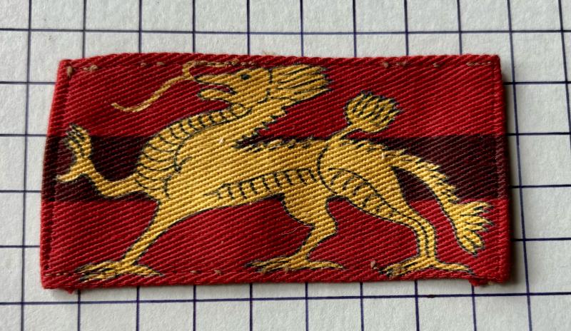 British Headquarters (HQ) Land Forces Hong Kong (HK) Formation Sign Printed Cloth Badge