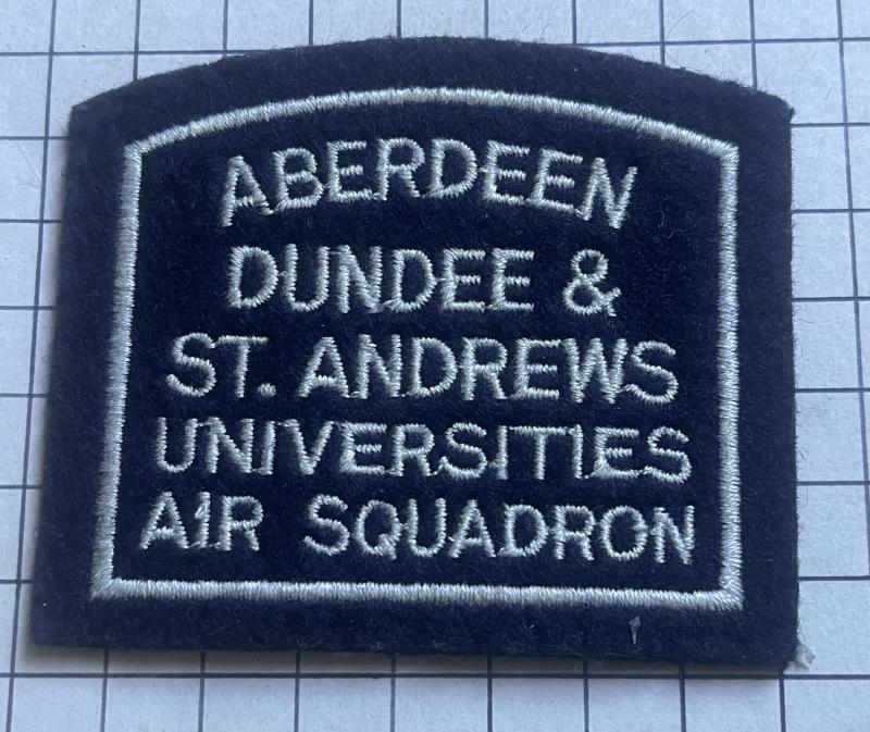 c1981-2003 Aberdeen Dundee & St Andrews Scotland Universities Air Squadron Shoulder Title Cloth Badge