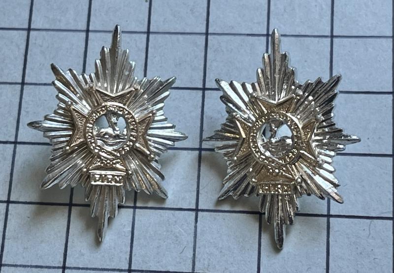 c1970-2007 Worcestershire and Sherwood Foresters Regiment Anodised Aluminium Collar Badges