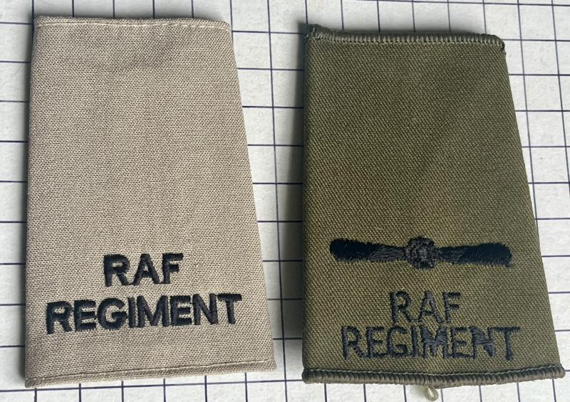 Pre-2010 Royal Air Force (RAF) Regiment Leading Aircraftsman Shoulder Title Slip-On Rank Slide Patch Badge