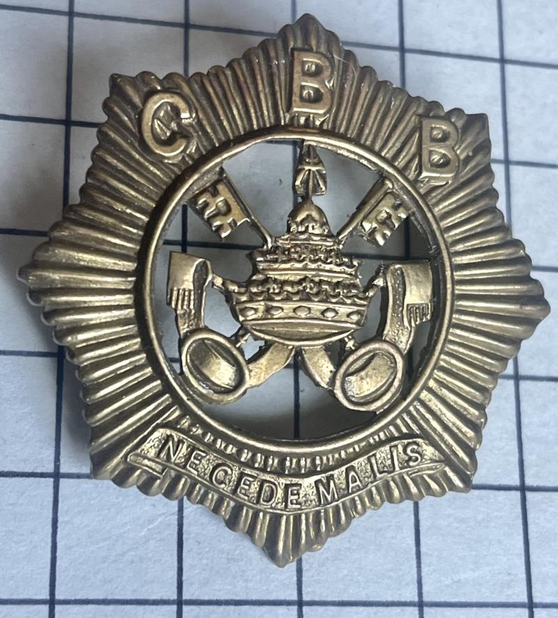 Catholic Boys' Brigade (CBB) Brass Voided Cap Badge