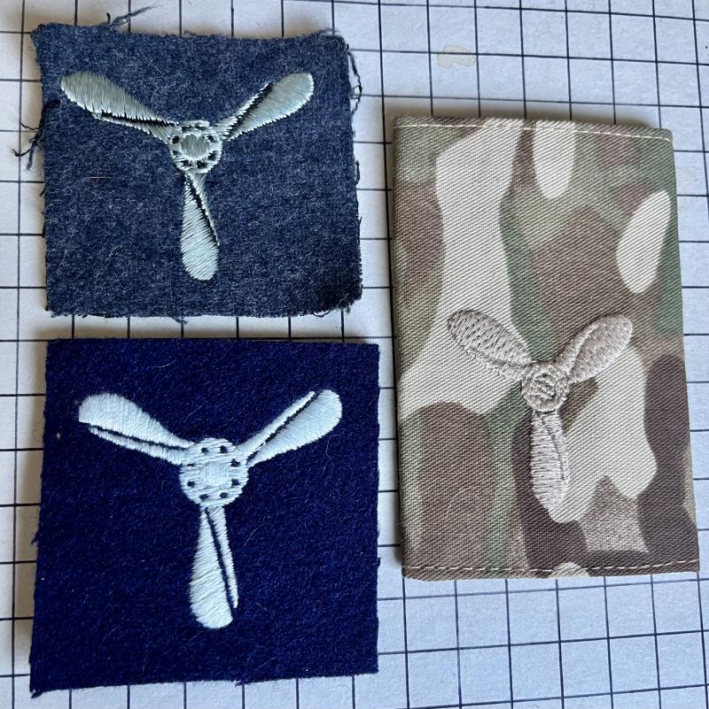 Royal Air Force (RAF) 3x Senior Aircraftman (SAC) Rank Slide Slip-on Badges