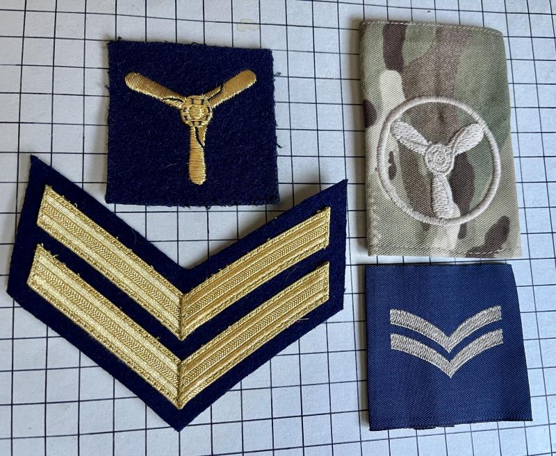 Royal Air Force (RAF) Senior Aircraftman SAC (T) Rank Slide Slip-on Badge Musician Cpl