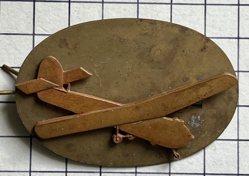 Staffordshire Regiment Brass Glider Arm Badge on Backing Plate
