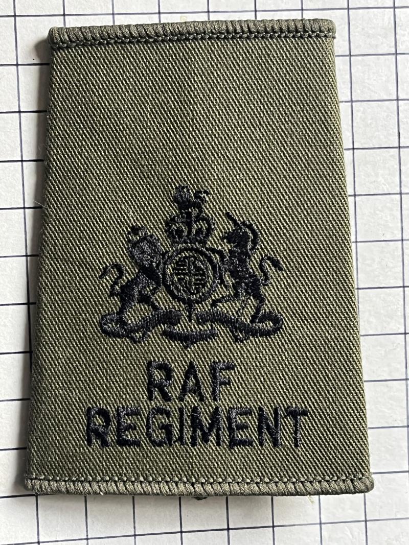 Royal Air Force (RAF) Regiment Warrant Officer (WO) Rank Slide Slip-On Badge