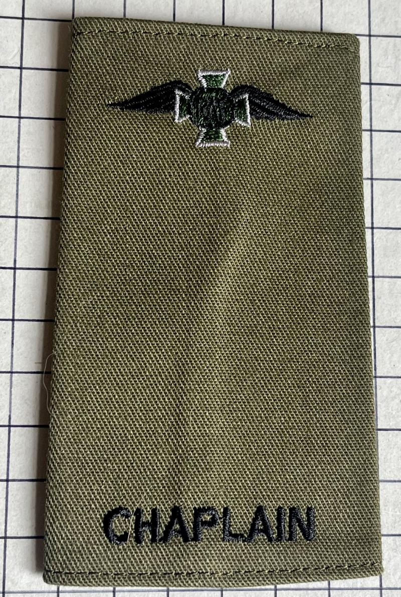Royal Air Force (RAF) Chaplain Department Slip-On Rank Slide Shoulder Title Badge