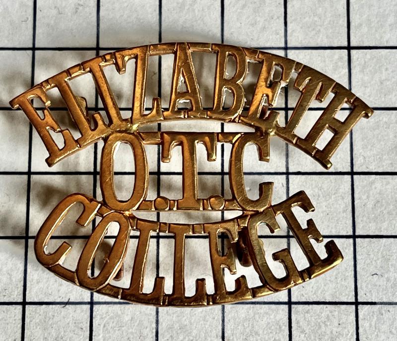 Queen Elizabeth College Guernsey Channel Islands Officer Training Corps (OTC) Shoulder Title Badge