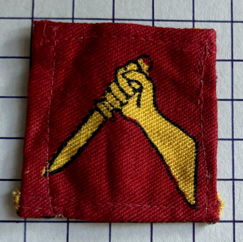 c1942-46 WW2 Indian 19th Division Formation Printed Cloth Badge