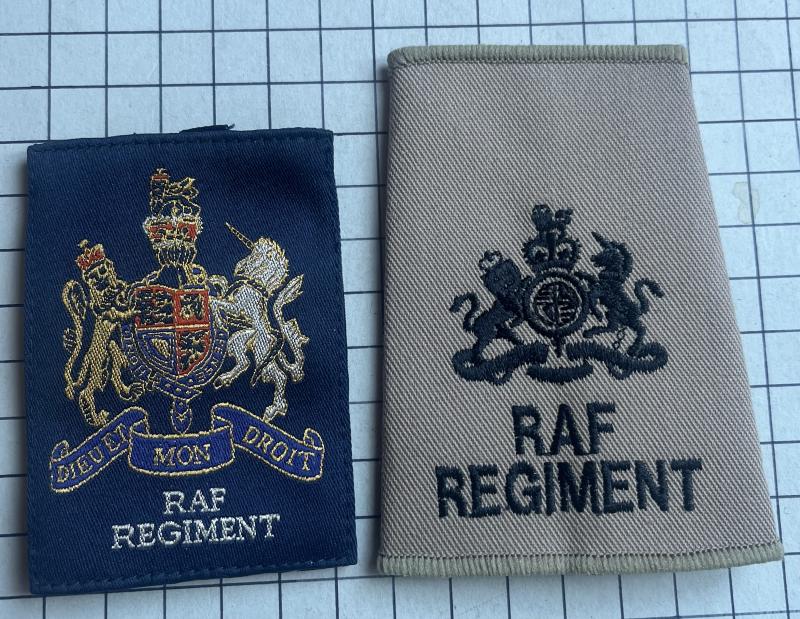 Royal Air Force (RAF) Regiment Warrant Officer (WO) Rank Slide Slip-On Badges