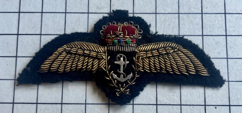 Post 1952 Royal Navy (RN) Fleet Air Arm (FAA) Pilot Wing Full Size Badge
