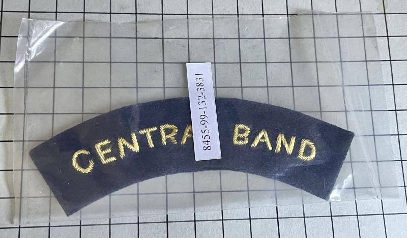 Royal Air Force Band (RAF) Central Band Shoulder Title Wire Embroidered Cloth