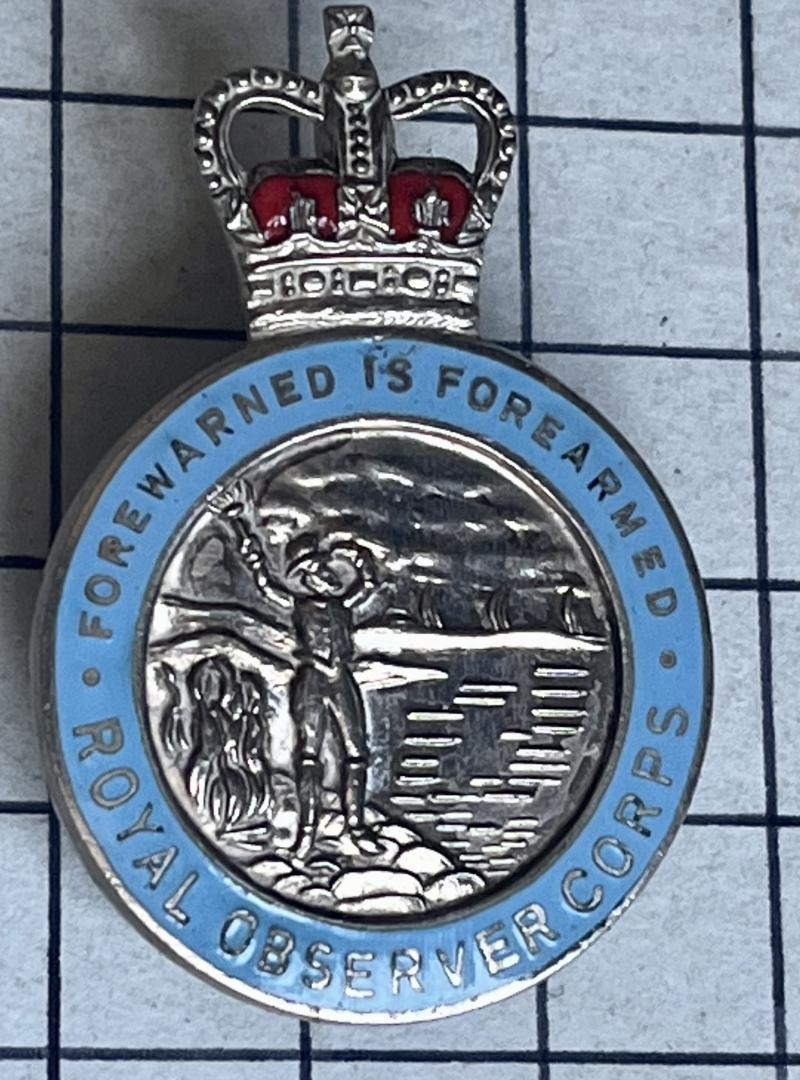 Post 1953 Royal Observer Corps (ROC) Enamel Lapel Badge RAF