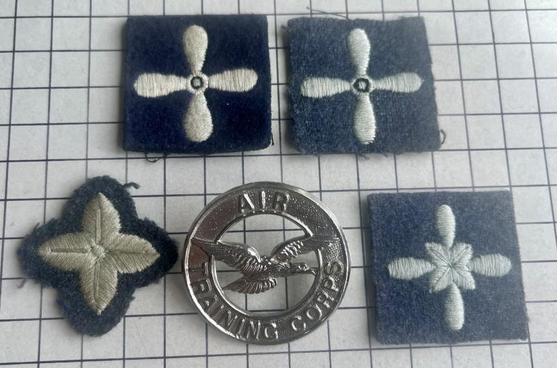Air Training Corps (ATC) Cap Badge Cloth Proficiency Patches RAF