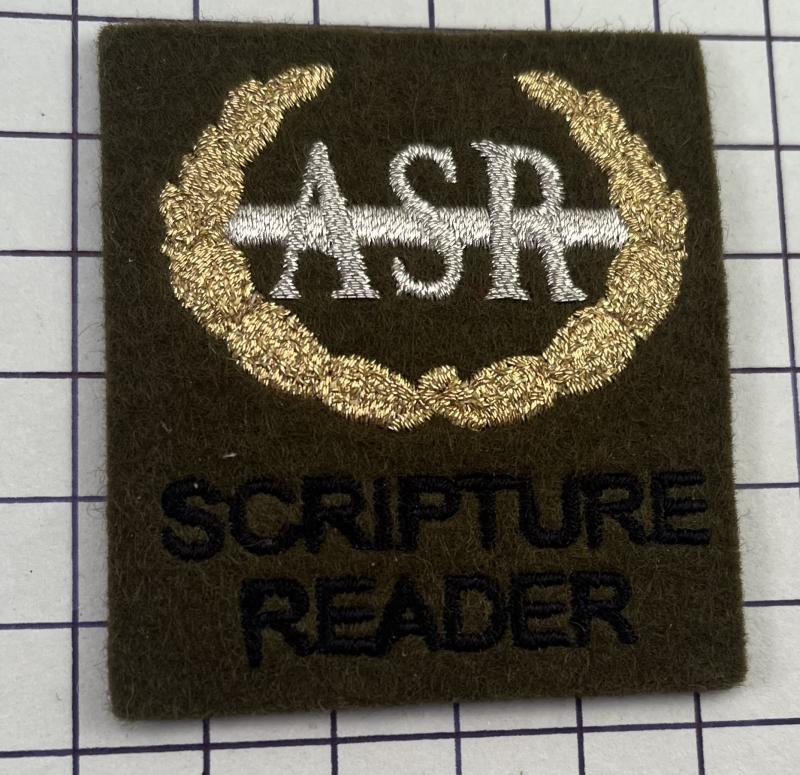 Army Scripture Reader's Cap & Shoulder Title Badge