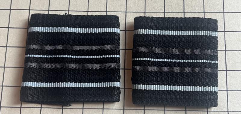 Royal Air Force (RAF) Squadron Leader Officer Rank Tabs Slip-On Slides Badges