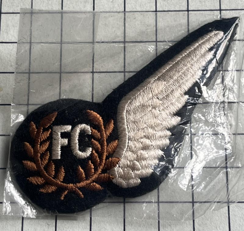 Royal Air Force (RAF) Fighter Controller (FC) Half Wing Aircrew Brevet Badge Patch