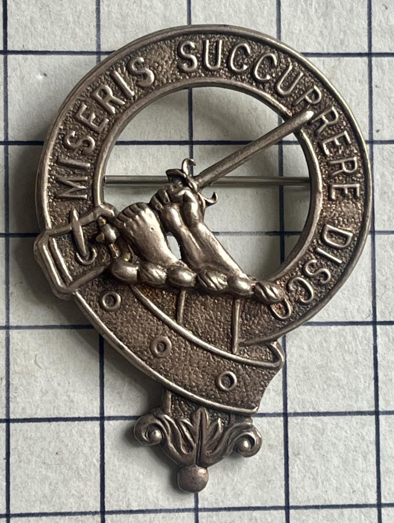 Vintage Scottish Clan MacMillian Kilt Badge ‘MISERIS SUCCURRERE DISCO’,