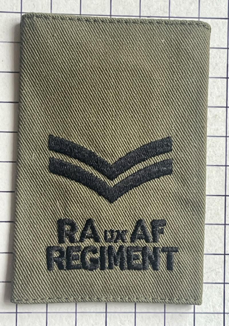 Royal Air Force (RAF) Auxiliary Regiment Cpl Shoulder Title Badge Slip-On Rank Slide Shoulder Title