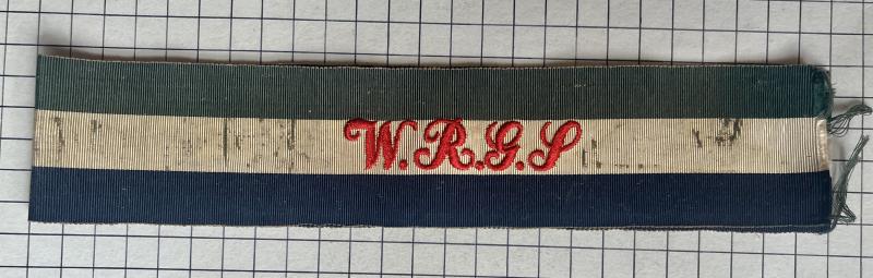 cEarly 20th Century Worcester Royal Grammar School (WRGS)  Straw Boater Hat Ribbon Band