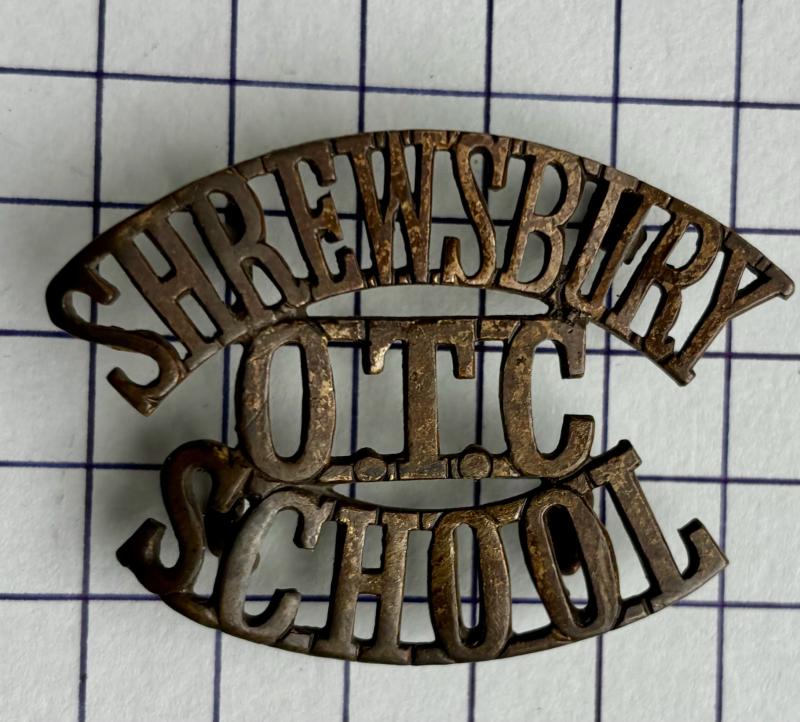 Shrewsbury Shropshire Officer Training Corps (OTC) School Shoulder Title