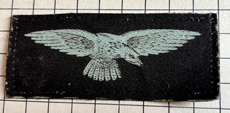 cWW2 Royal Air Force (RAF) Calico Printed Arm Badge Patch