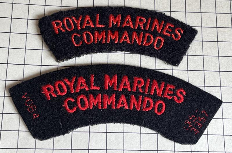 Royal Marines (RM) Commando Cloth Shoulder Title Badges