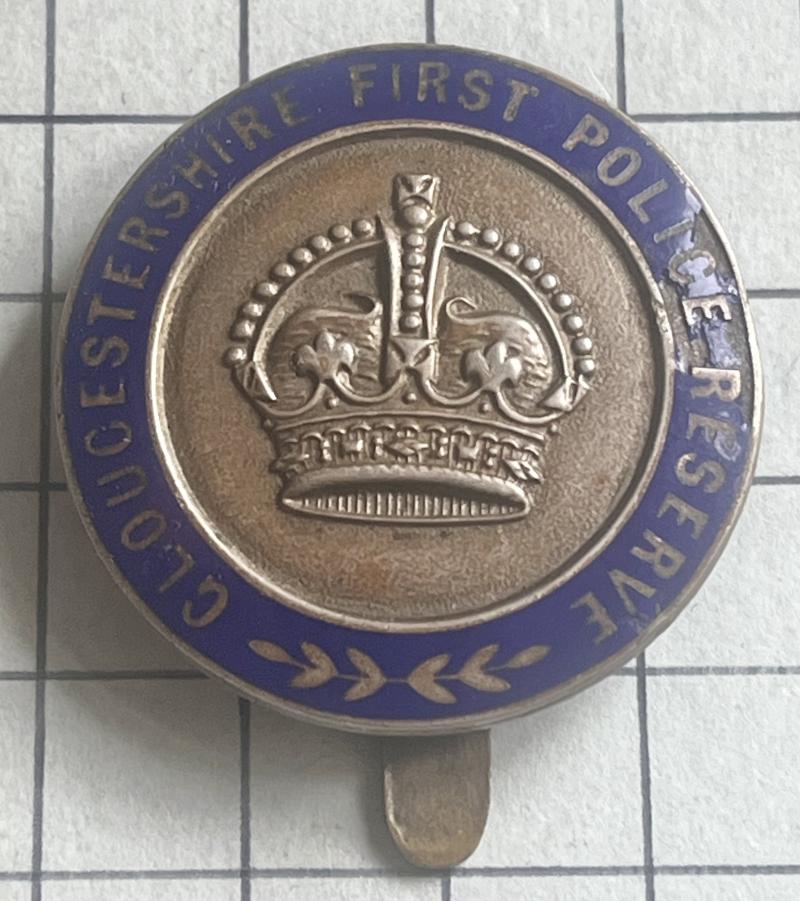 cWW1 Gloucestershire 1st Police Reserve Special Constable Cap Badge