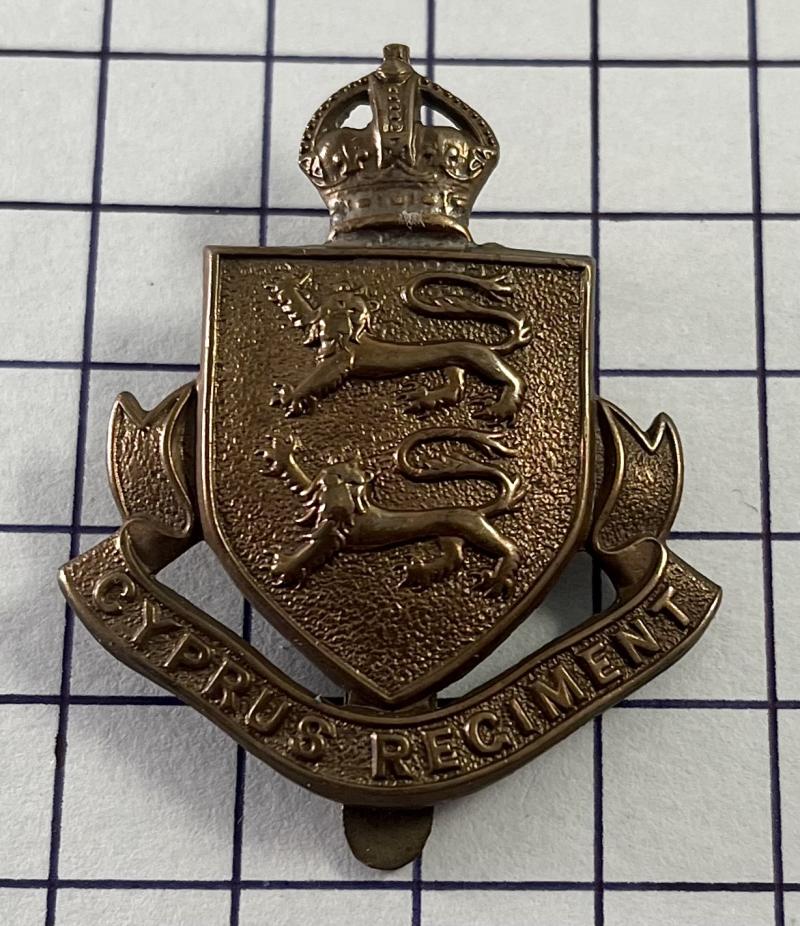 Cyprus Regiment WW2 Brass Cap Badge