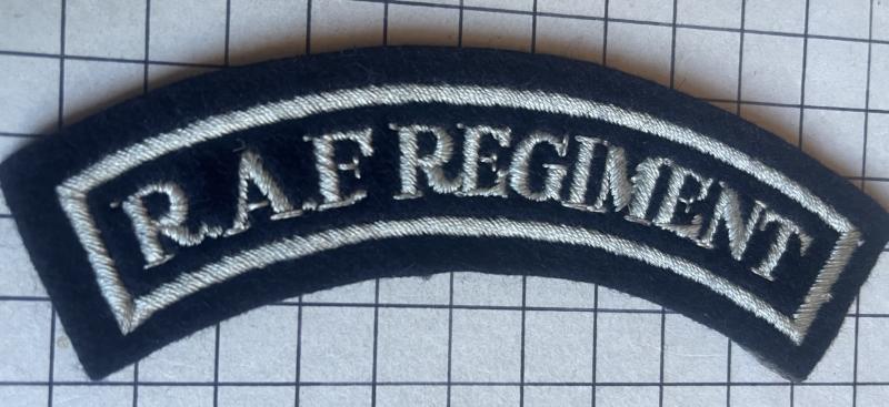 Cold War Era Royal Air Force (RAF) Regiment Shoulder Title Badge