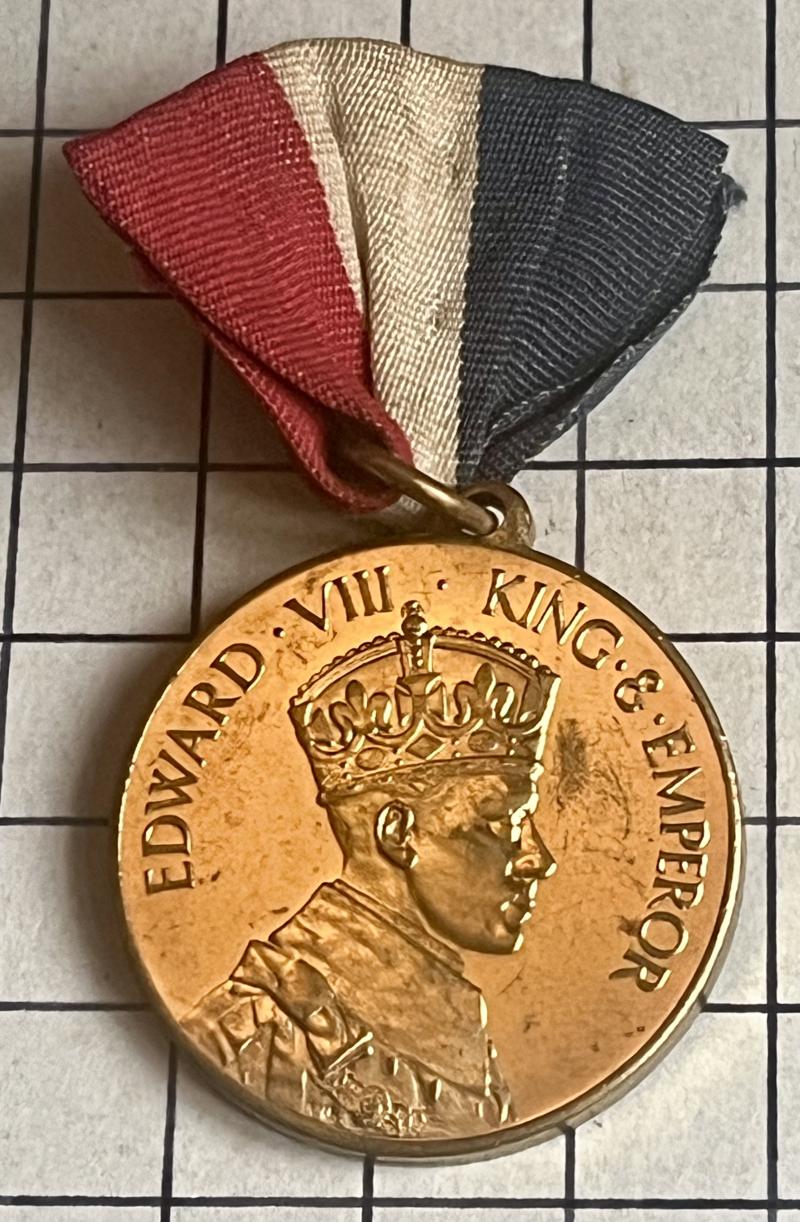 1937 Edward VIII Coronation Medal Commemorative Medallion Rowntree
