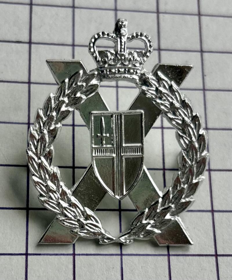 London Yeomanry & Territorials Anodised Aluminium Staybrite Cap Badge