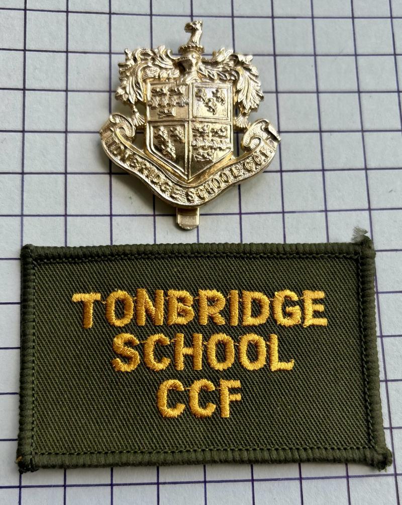 Tonbridge School Kent Combined Cadet Force (CCF)  Anodised Aluminium Cap Badge