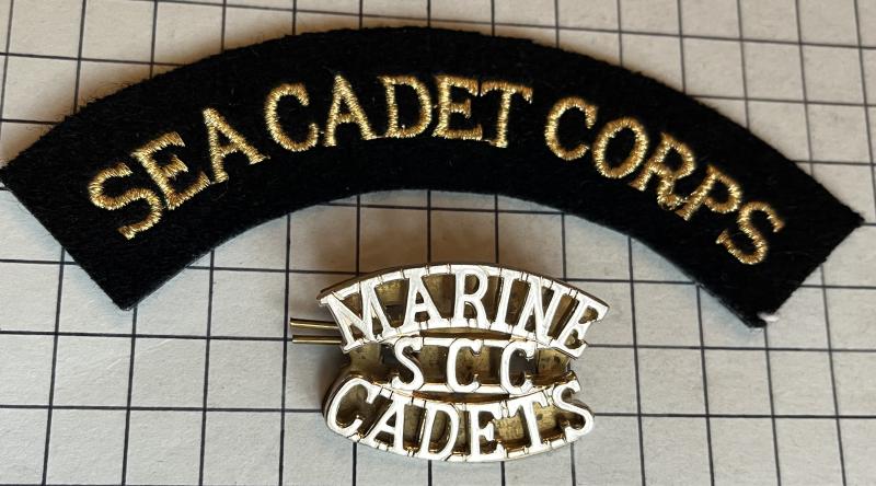 Royal Marines Cadets (SCC) Sea Cadet Corps Shoulder Title Badges Anodised & Cloth