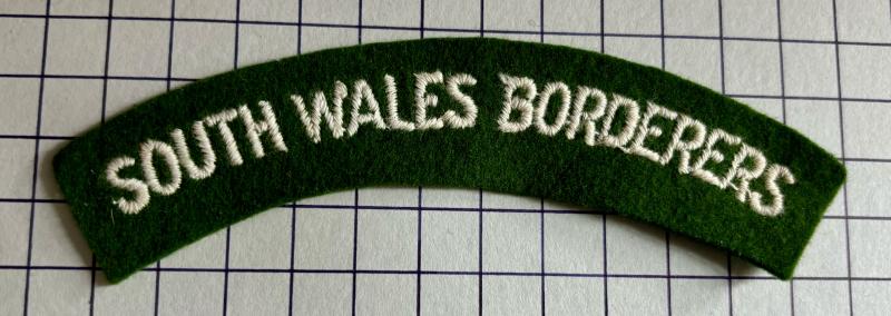 South Wales Borderers Regiment (SWB) Welsh Cloth Shoulder Title