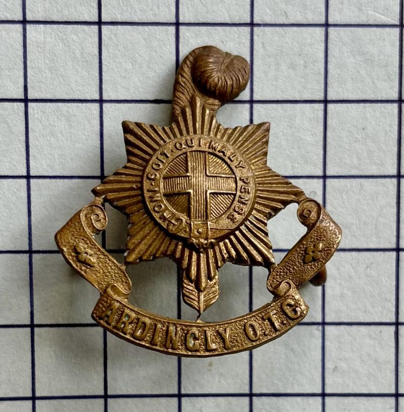 Ardingly College Sussex Officer Training Corps (OTC) All Brass Version Cap Badge