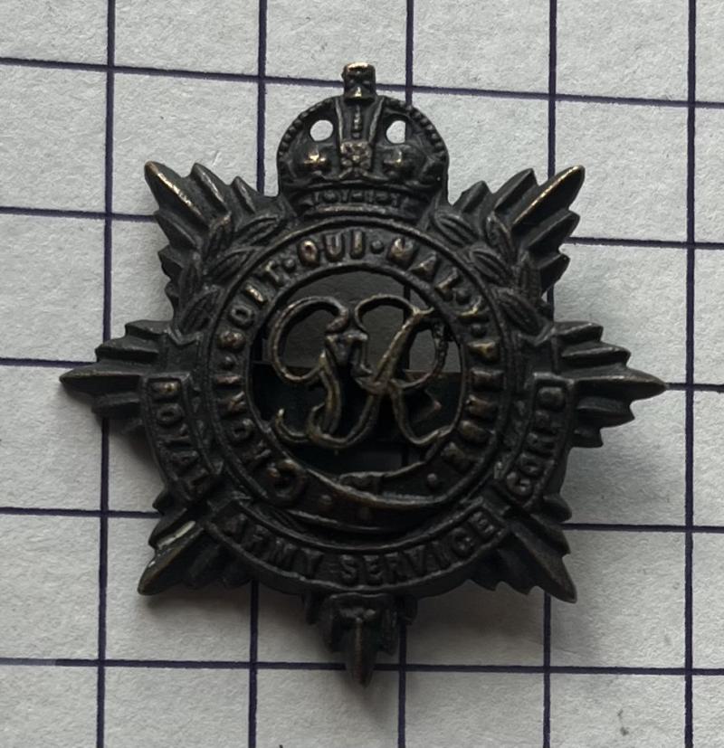 c1936-52 Royal Army Service Corps (RASC) Officer Service Dress (OSD) Cap Badge